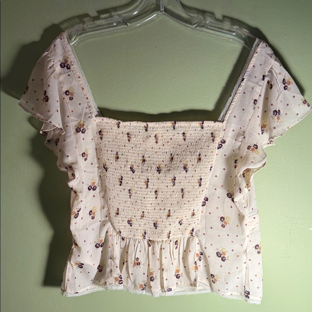 Free People Prairie Field Top. NWT. Swan combo - Picture 6 of 9